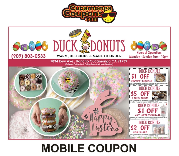 Cucamonga Coupons Food & Beverage
